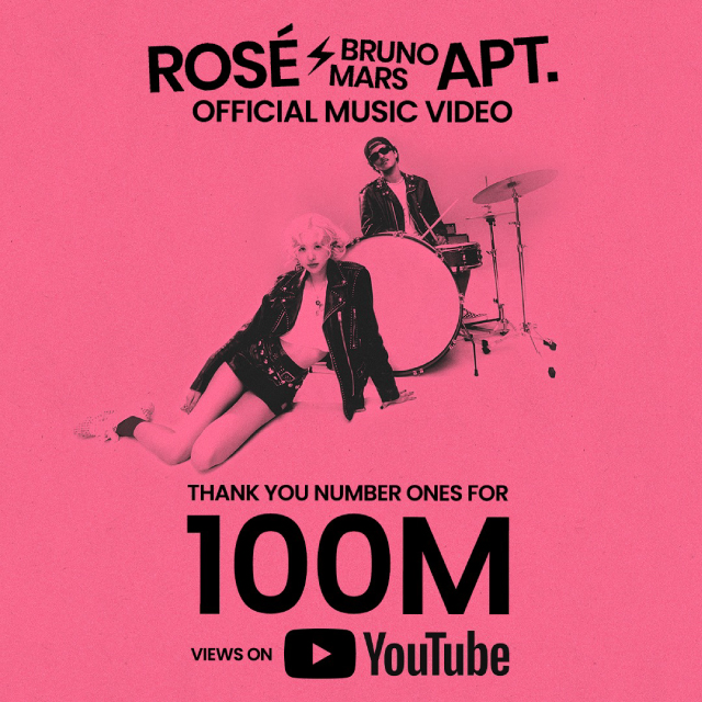 Music video of ROS√â, Bruno Mars‚Äô ‚ÄòAPT‚Äô hits 100M views